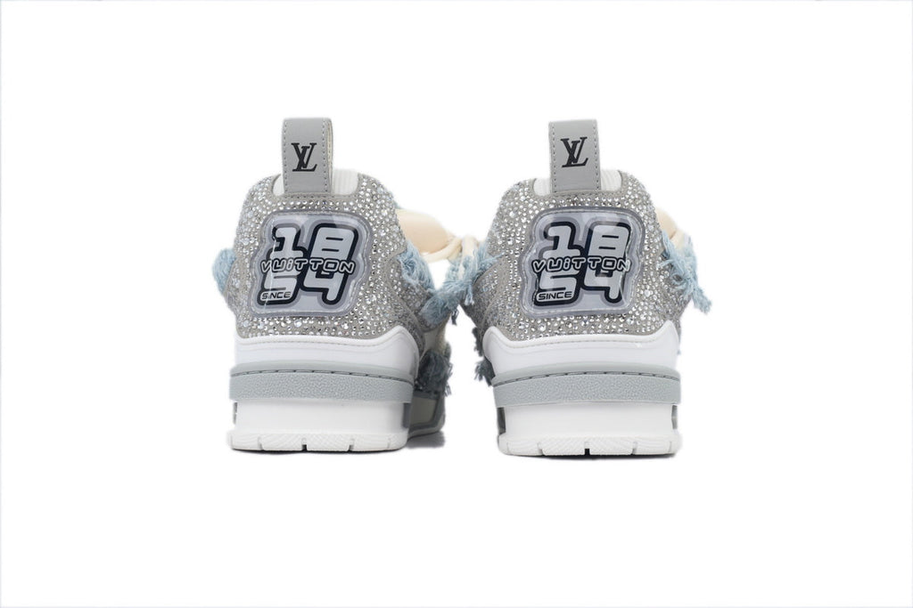 LOUIS VUITTON patin Cheval Crin Gris Blanc Diamant