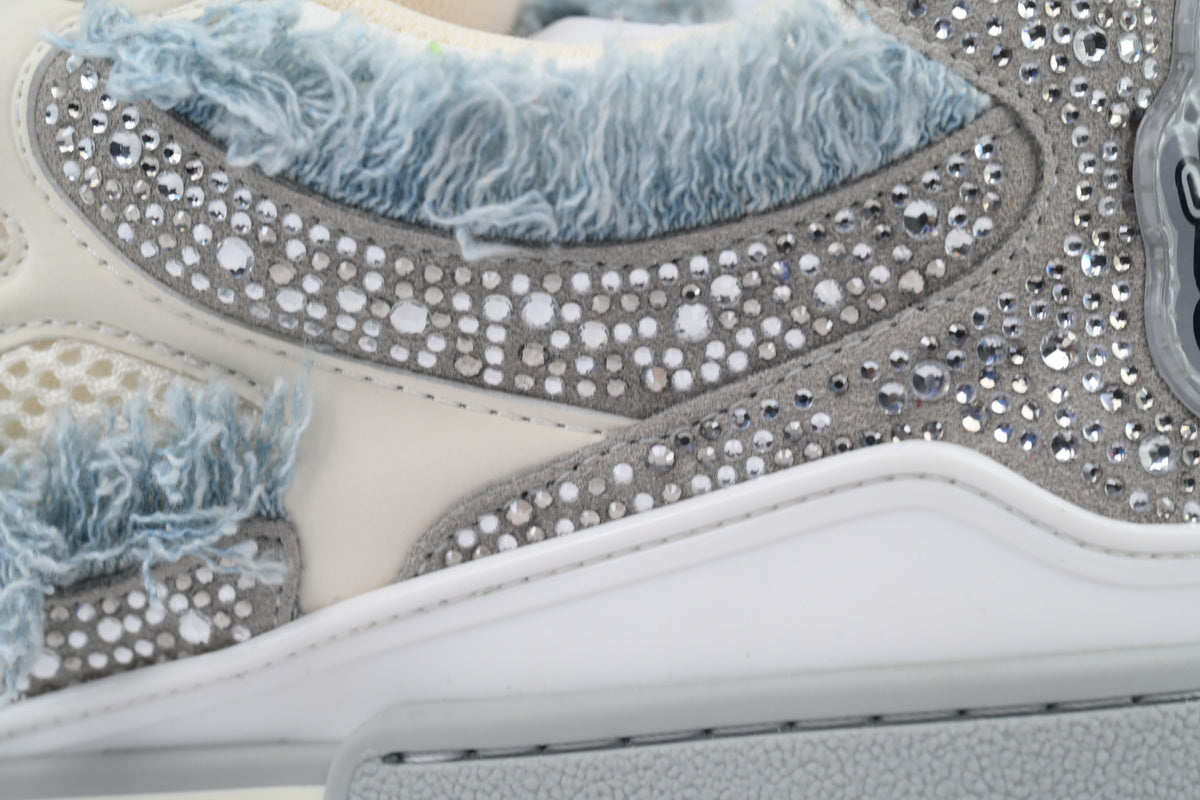 LOUIS VUITTON patin Cheval Crin Gris Blanc Diamant