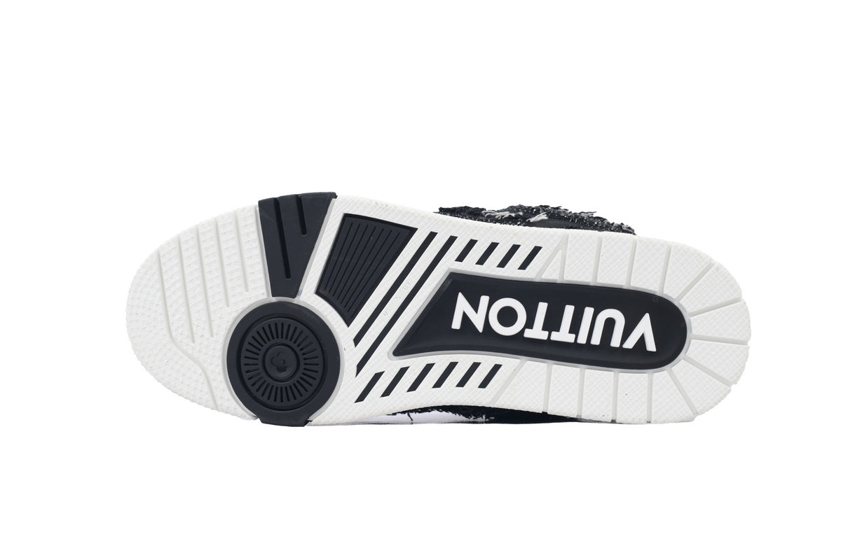 LOUIS VUITTON patins en crin de cheval noir