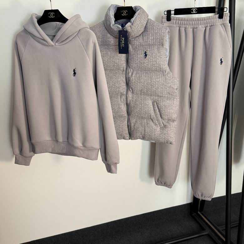 Ensemble 3 pièces – Survêtement sweat + pantalon + Veste sans manches RL